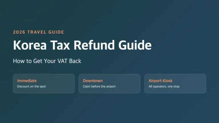 Korea tax refund guide cover: how tourists get their VAT back